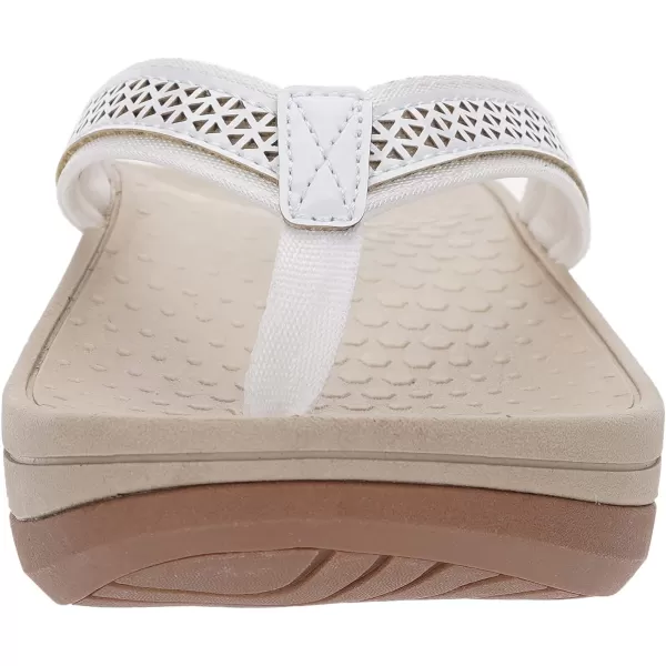 imageWHITIN Womens Platform Flip Flops  Orthotic Arch Support  Soft Toe Post  Wedge Thong SandalsC32  White
