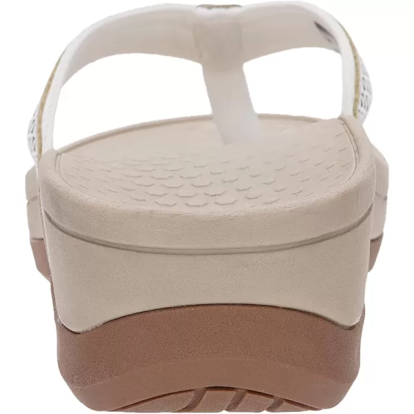 imageWHITIN Womens Platform Flip Flops  Orthotic Arch Support  Soft Toe Post  Wedge Thong SandalsC32  White