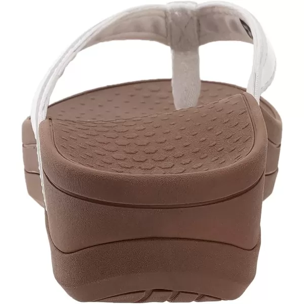 imageWHITIN Womens Platform Flip Flops Toe Post Lady Size 11 High Arch Support Orthopedic Plantar Fasciitis Thong Sandals WhiteBrownWHITIN Womens Platform Flip Flops Toe Post Lady Size 11 High Arch Support Orthopedic Plantar Fasciitis Thong Sandals WhiteBrown