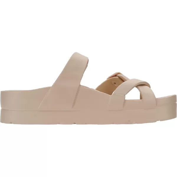 imageWHITIN Womens Platform Sandals Slides with Comfort Footbed  Adjustable Buckle  Ultra CushionKhaki