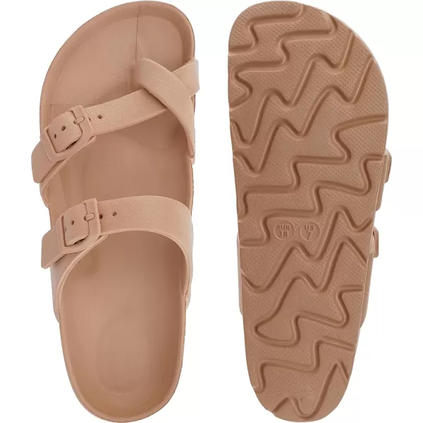 imageWHITIN Womens Platform Sandals Slides with Comfort Footbed  Adjustable Buckle  Ultra CushionWHITIN Womens Platform Sandals Slides with Comfort Footbed  Adjustable Buckle  Ultra Cushion