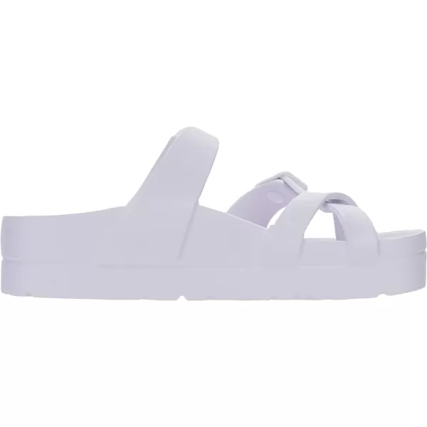 imageWHITIN Womens Platform Sandals Slides with Comfort Footbed  Adjustable Buckle  Ultra CushionWhite