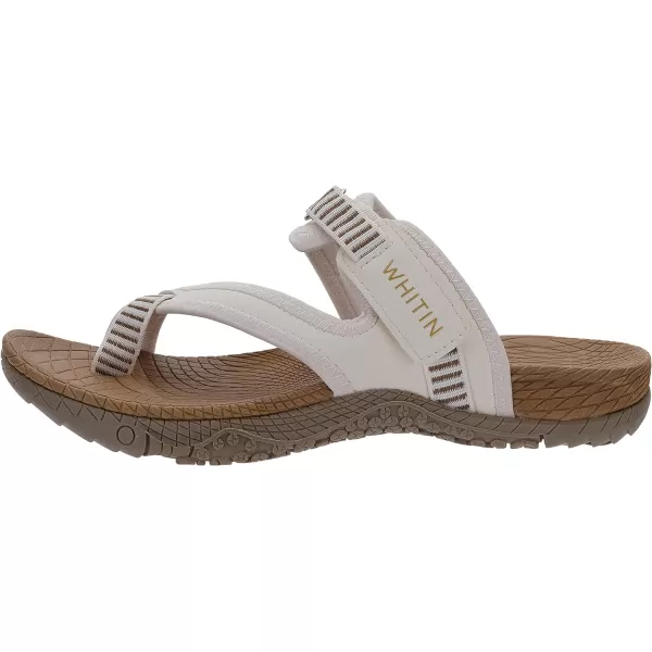 imageWHITIN Womens Toe Thong Sandal  Beach Outdoor Flip Flop  Arch SupportC50  Beige