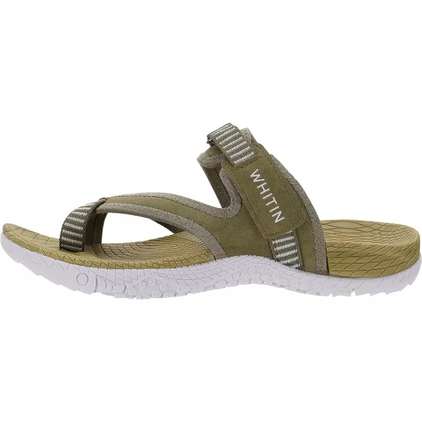 imageWHITIN Womens Toe Thong Sandal  Beach Outdoor Flip Flop  Arch SupportC50  Green