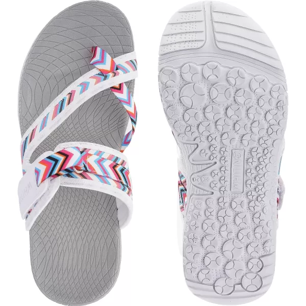 imageWHITIN Womens Toe Thong Sandal  Beach Outdoor Flip Flop  Arch SupportC50  Multi