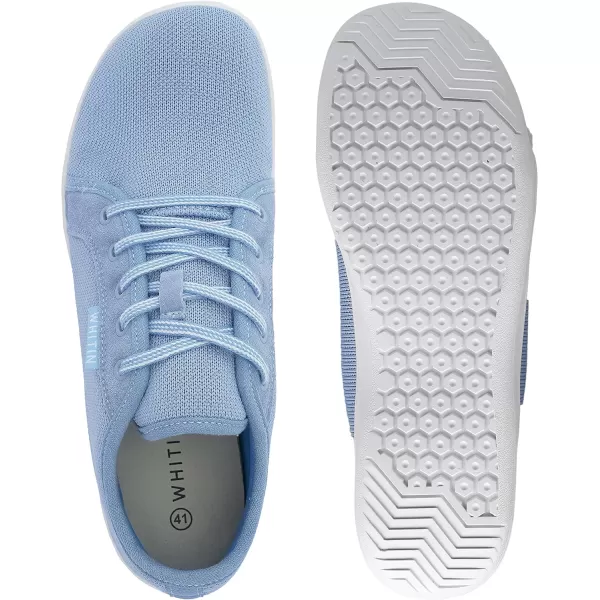imageWHITIN Womens Transitional Barefoot Shoe for Beginners Lifestyle Inspired MinimalistLight BlueLeather Insole