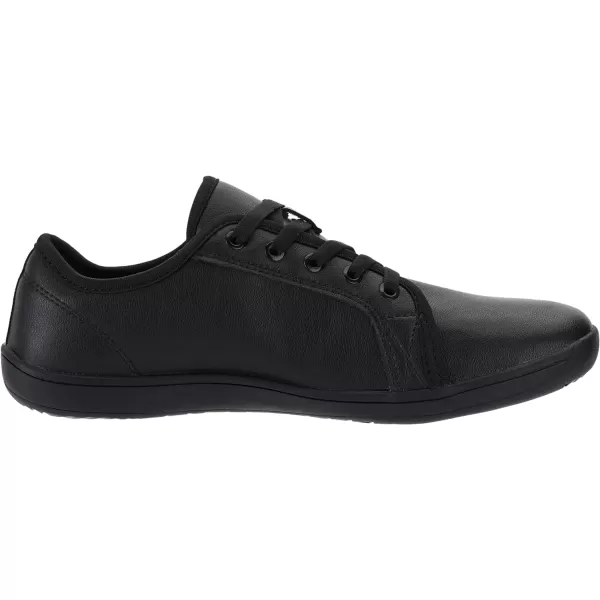 imageWHITIN Womens Wide Barefoot Shoes  Footloose Minimalist Style  Zero Drop Sole amp FlatW81v4 Microfiber Leather  All Black