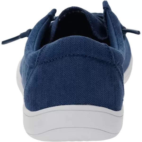 imageWHITIN Womens Wide Barefoot Shoes  Slipon Loafers  Zero Drop Sole  Step Into MinimalistW861 Corduroy  Navy Blue