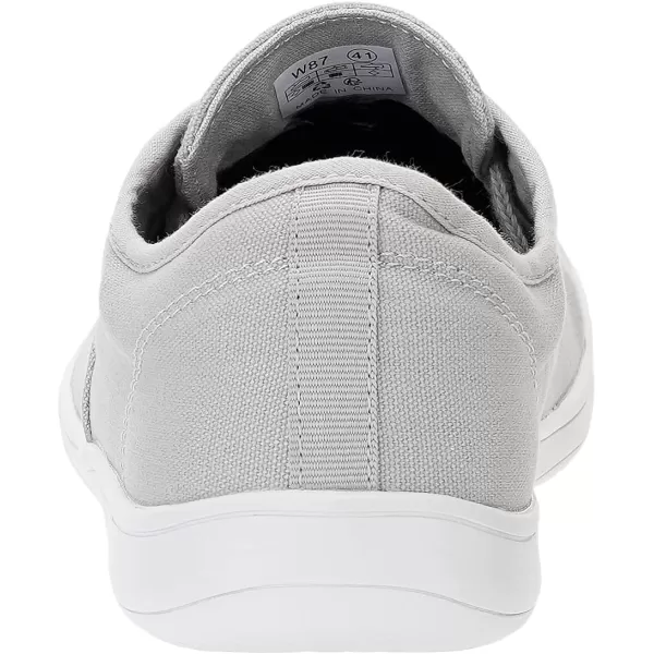 imageWHITIN Womens Wide Canvas Barefoot Shoes  Zero Drop Sole  Minimalist Casual SneakerW87  Grey