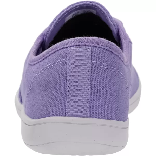 imageWHITIN Womens Wide Canvas Barefoot Shoes  Zero Drop Sole  Minimalist Casual SneakerW87  Purple