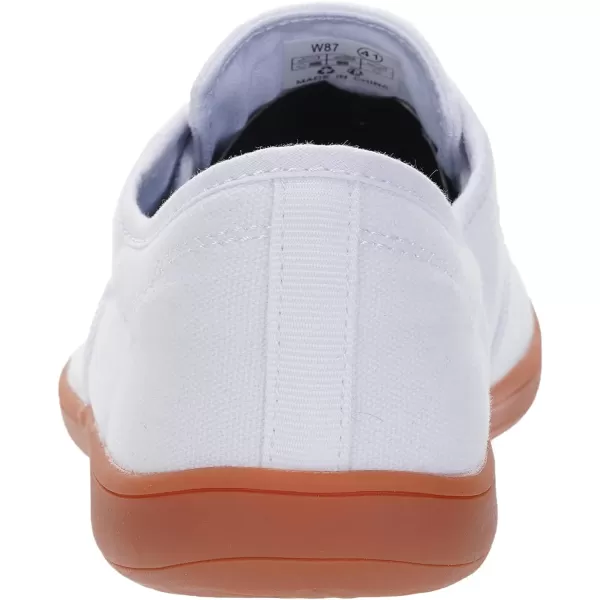 imageWHITIN Womens Wide Canvas Barefoot Shoes  Zero Drop Sole  Minimalist Casual SneakerW87  White Gum