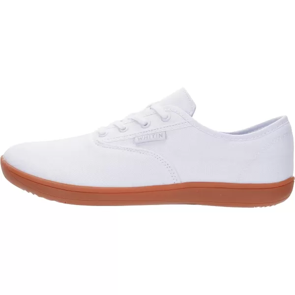 imageWHITIN Womens Wide Canvas Barefoot Shoes  Zero Drop Sole  Minimalist Casual SneakerW87  White Gum