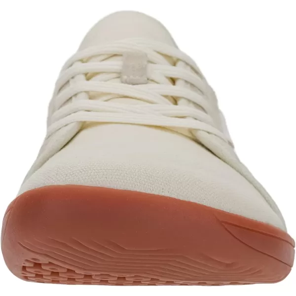 imageWHITIN Womens Wide Canvas Shoes  Minimalist Barefoot Sneakers  Classic Fit Low TopW81v2  Canvas Beige Gum