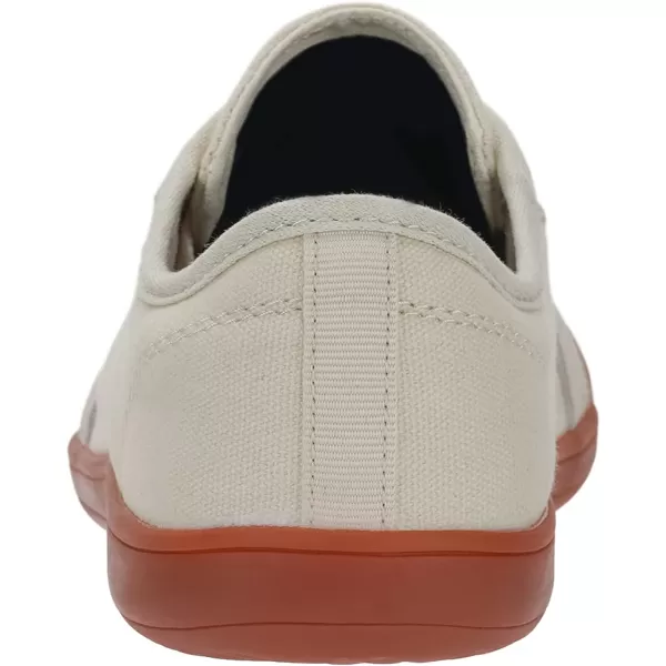 imageWHITIN Womens Wide Canvas Shoes  Minimalist Barefoot Sneakers  Classic Fit Low TopW81v2  Canvas Beige Gum