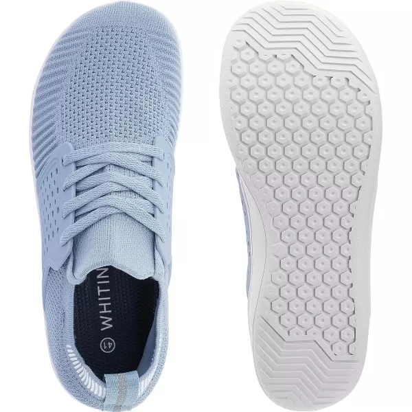 imageWHITIN Womens Wide Minimalist Barefoot Shoes  Zero Drop SoleW85  Light Blue