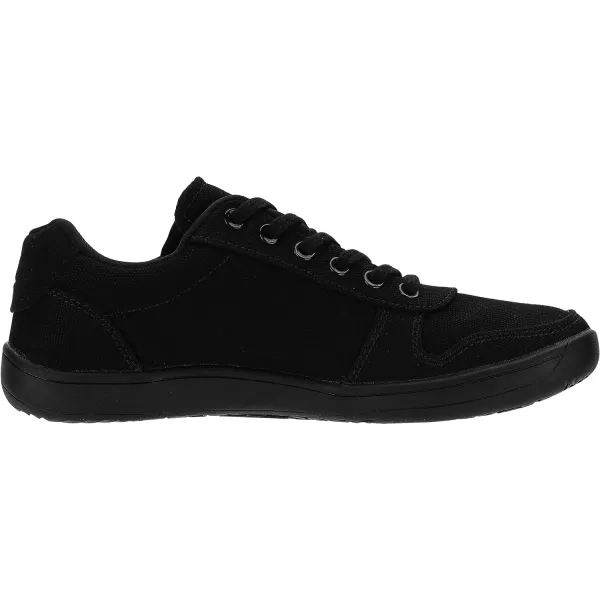 imageWHITIN Womens Wide Toe Box Barefoot Shoes  Canvas Minimalist SneakersW882  All Black