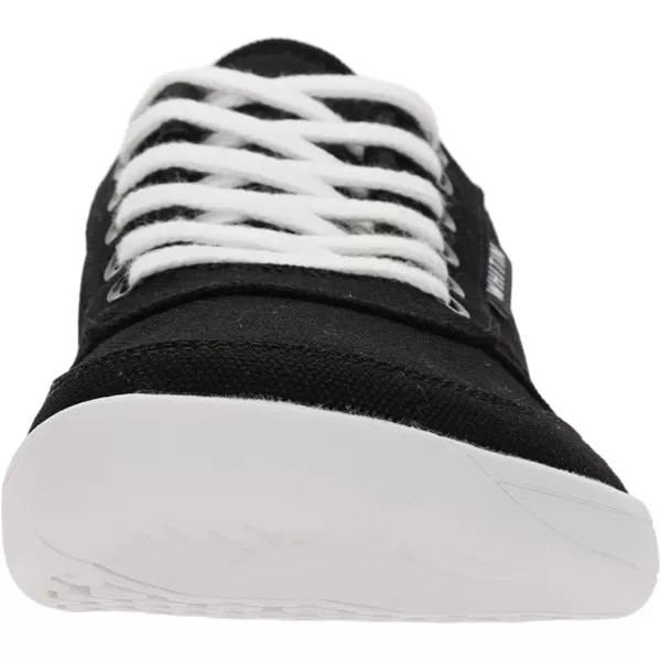 imageWHITIN Womens Wide Toe Box Barefoot Shoes  Canvas Minimalist SneakersW882  Black White