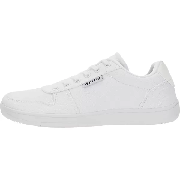imageWHITIN Womens Wide Toe Box Barefoot Shoes  Canvas Minimalist SneakersW882  White