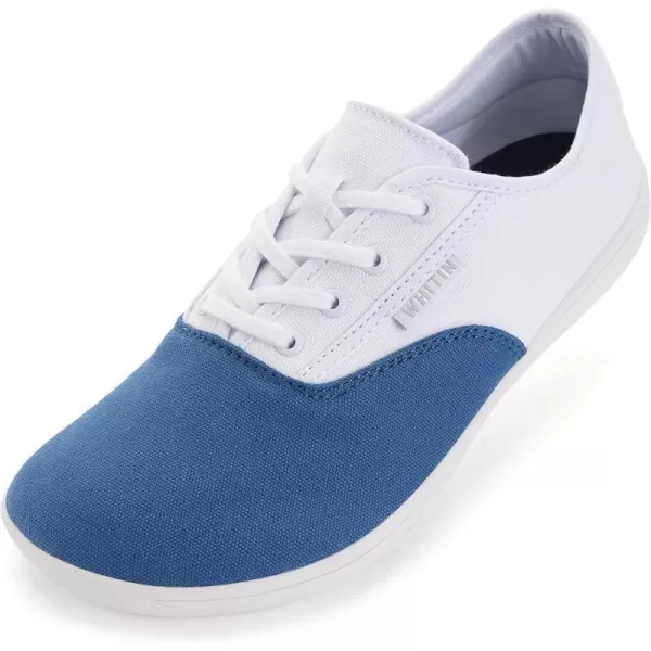 imageWHITIN Canvas Barefoot Wide Sneakers for Men Toe Box Minimalist Zero Drop Sole Shoes Minimus Extra Width Fit Size 65 7 7W Trainer Blue White 40WHITIN Canvas Barefoot Wide Sneakers for Men Toe Box Minimalist Zero Drop Sole Shoes Minimus Extra Width Fit Size 65 7 7W Trainer Blue White 40