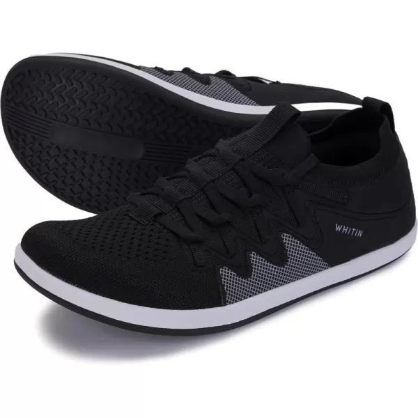 imageWHITIN Mens Barefoot Plus Shoes  Wide Toe Box  LowStack Sole  Inspired by Barefoot EnthusiastsW91  Black