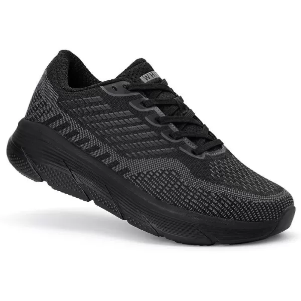 imageWHITIN Mens Max Cushioned Running Shoes  Superior Comfort Yet Remaining StabilityS62  All Black