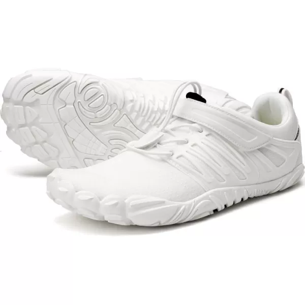 imageWHITIN Mens Minimalist Trail Runner  Wide Toe Box  Barefoot Inspired1 All White