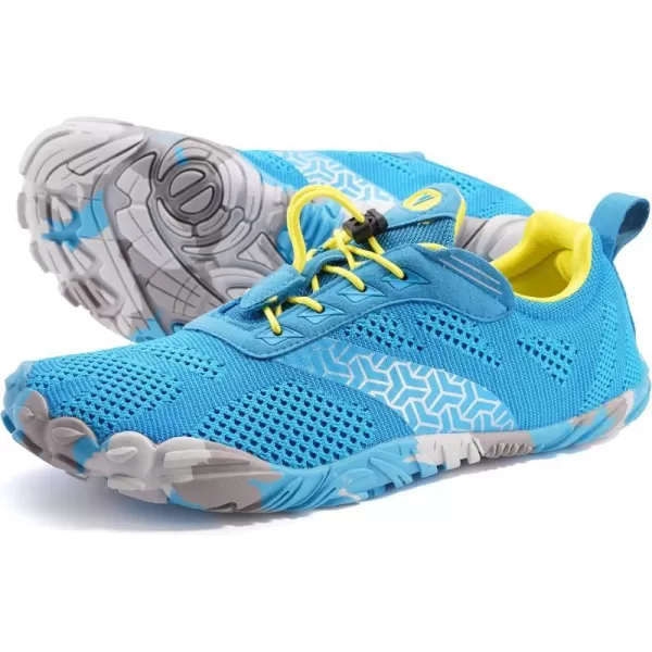 imageWHITIN Mens Minimalist Trail Runner  Wide Toe Box  Barefoot Inspired2 Light Blue