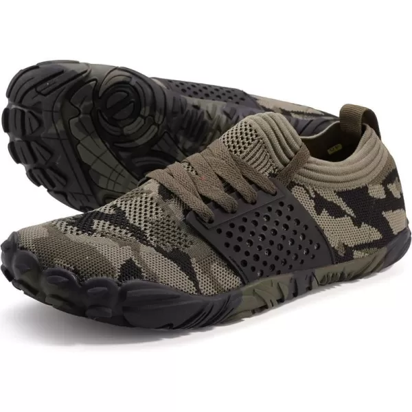 imageWHITIN Mens Minimalist Trail Runner  Wide Toe Box  Barefoot Inspired4 Camo Green