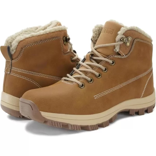 imageWHITIN Mens Waterproof ColdWeather BootsRusset Nubuck