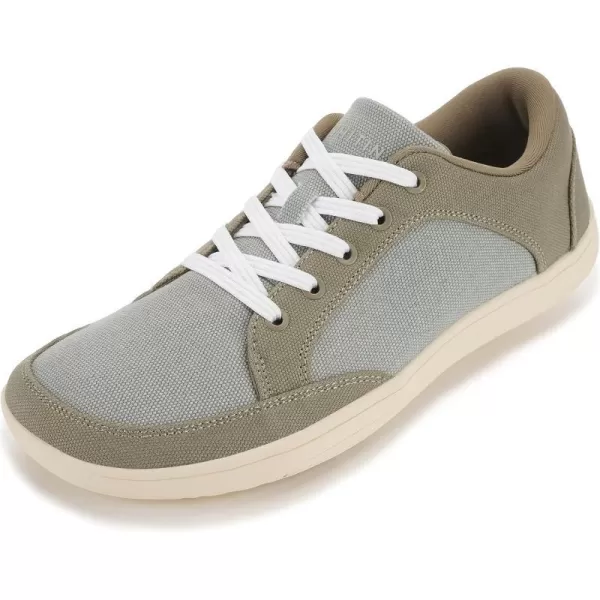 imageWHITIN Mens Wide Canvas Barefoot amp Minimalist Shoes  Zero Drop Sneaker  Natural FeelW891  Pea Green