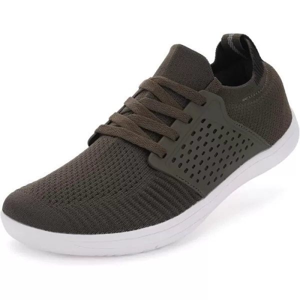 imageWHITIN Mens Wide Minimalist Barefoot Sneakers  Zero Drop  Midfoot StabilityW85 Army Green