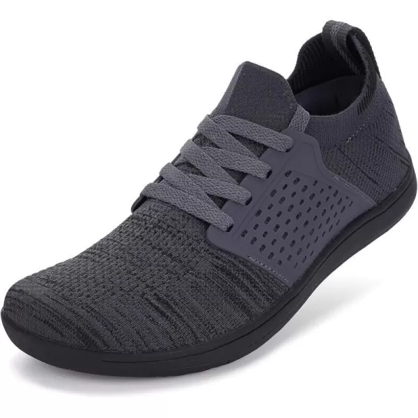 imageWHITIN Mens Wide Minimalist Barefoot Sneakers  Zero Drop  Midfoot StabilityW85 Cool Grey