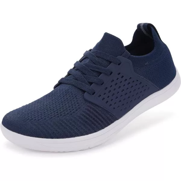 imageWHITIN Mens Wide Minimalist Barefoot Sneakers  Zero Drop  Midfoot StabilityW85 Dark Blue