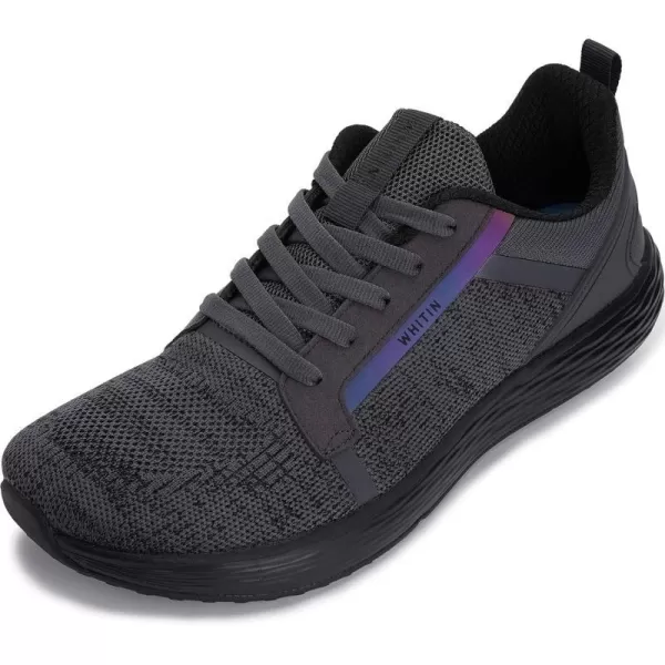 imageWHITIN Mens Wide Toe Box  Zero Drop Sole Road Running Shoes  Rubber OutsoleGrey