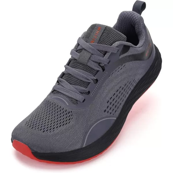 imageWHITIN Mens Zero Drop Running Shoes  Wide Toe BoxGrey