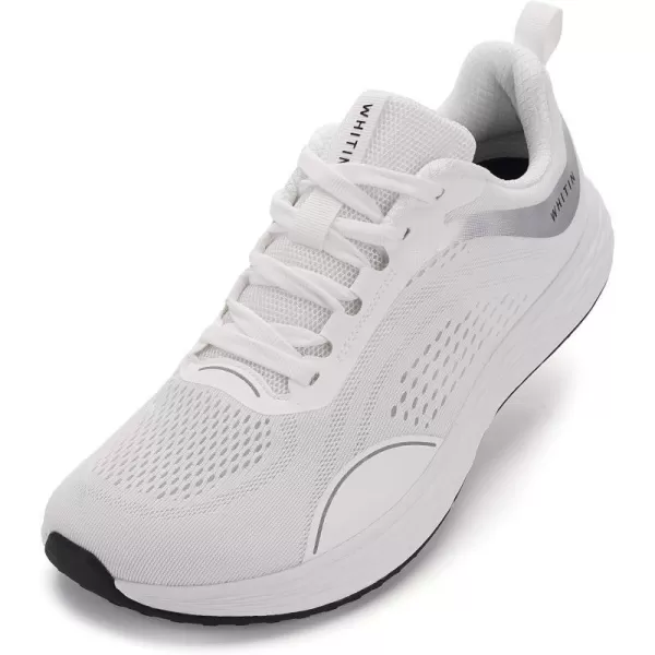 imageWHITIN Mens Zero Drop Running Shoes  Wide Toe BoxWhite