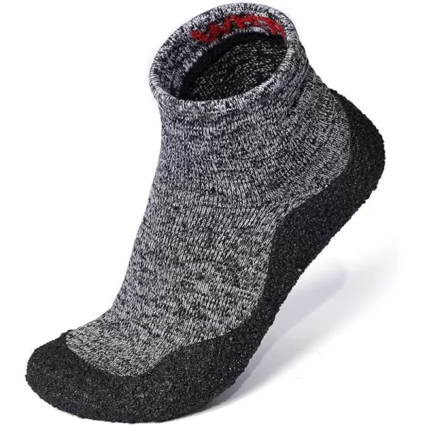 imageWHITIN Minimalist Barefoot Sock Shoes for Women and Men  Ecofriendlier Water Shoes  MultiPurpose amp Ultra PortableGrey Black