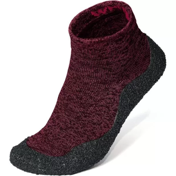 imageWHITIN Minimalist Barefoot Sock Shoes for Women and Men  Ecofriendlier Water Shoes  MultiPurpose amp Ultra PortableRed Black