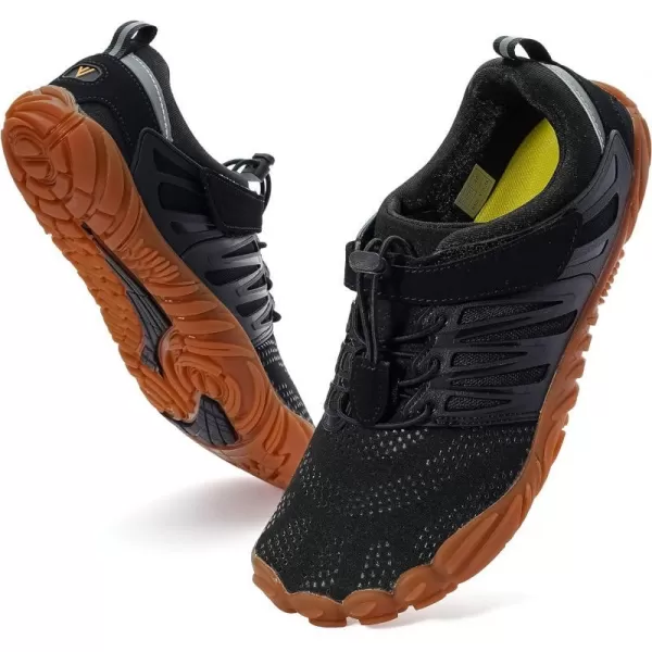 imageWHITIN Womens Barefoot amp Minimalist Shoe  Zero Drop Sole  Trail RunnerW30  BlackGum