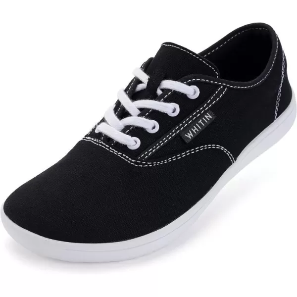 imageWHITIN Womens Canvas Minimalist Barefoot Sneakers Extra Wide Toe Box Zero Drop Sole Shoes Ladies Width Fit Minimus Size 11 11W Flat Comfort Exercise Gym Walking Athletic Outdoor Female Black 43WHITIN Womens Canvas Minimalist Barefoot Sneakers Extra Wide Toe Box Zero Drop Sole Shoes Ladies Width Fit Minimus Size 11 11W Flat Comfort Exercise Gym Walking Athletic Outdoor Female Black 43