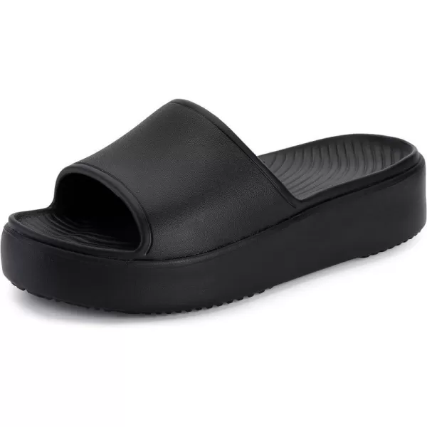 imageWHITIN Womens Feather Platform Sandal ComfortY66  All Black