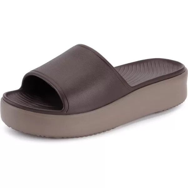 imageWHITIN Womens Feather Platform Sandal ComfortY66  Coffee