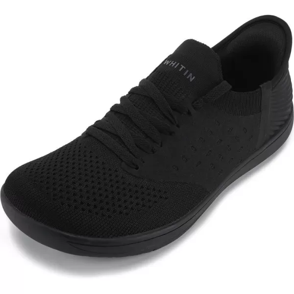 imageWHITIN Womens Hands Free Slip Ins  Wide Barefoot Shoes with Zero Drop SoleBlack
