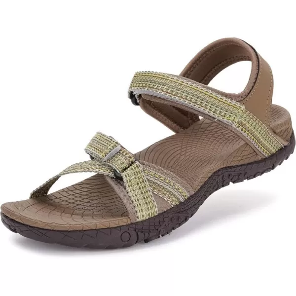 imageWHITIN Womens Outdoor Athletic Sandal with Adjustable Hooks  Secure FitC52  Brown