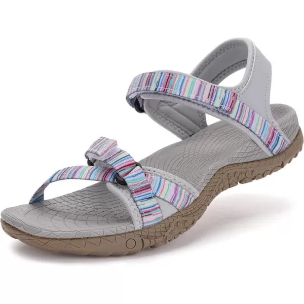 imageWHITIN Womens Outdoor Athletic Sandal with Adjustable Hooks  Secure FitC52  Multi