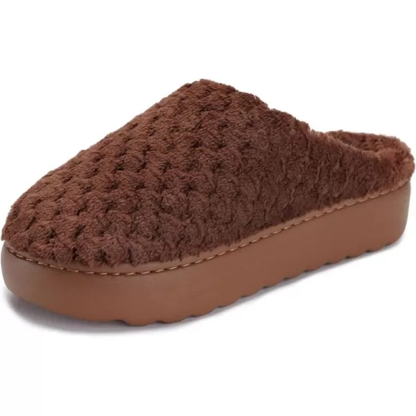 imageWHITIN Womens Pillow Warm Slippers with Outdoorfriendly Cushioned SoleBrown