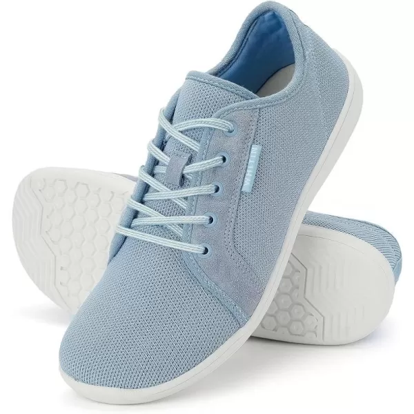 imageWHITIN Womens Transitional Barefoot Shoe for Beginners Lifestyle Inspired MinimalistLight BlueLeather Insole