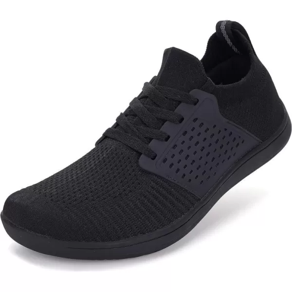 imageWHITIN Womens Wide Minimalist Barefoot Shoes  Zero Drop SoleW85  All Black