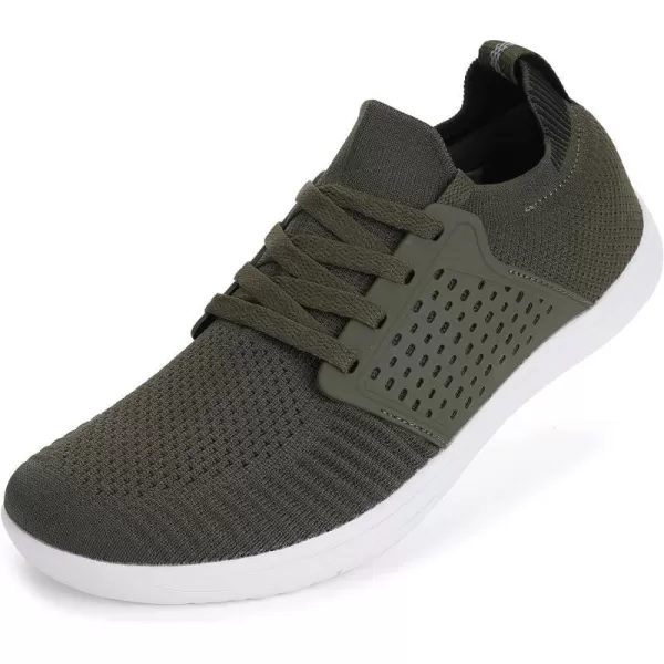 imageWHITIN Womens Wide Minimalist Barefoot Shoes  Zero Drop SoleW85  Army Green