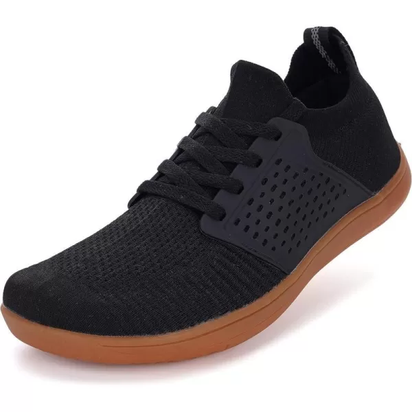 imageWHITIN Womens Wide Minimalist Barefoot Shoes  Zero Drop SoleW85  BlackGum